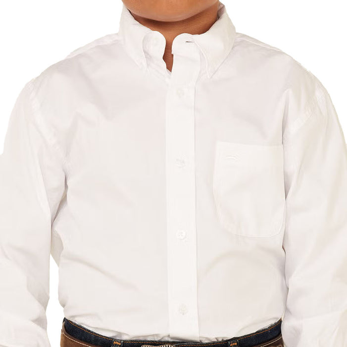 Cinch Boy's Solid White Button Down Shirt