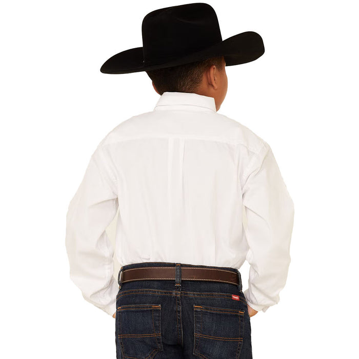 Cinch Boy's Solid White Button Down Shirt