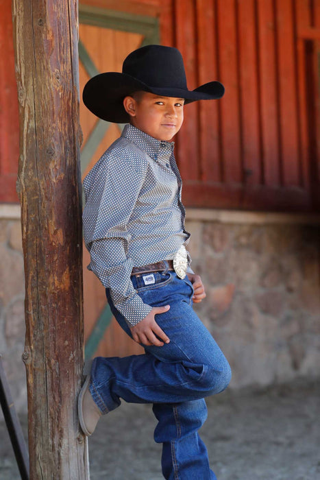 Cinch Boy's Teal Print Shirt