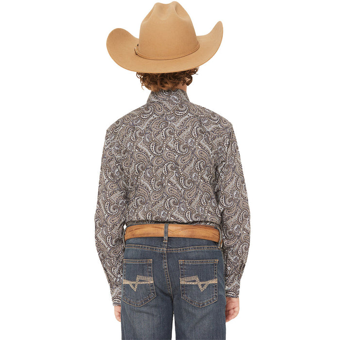 Cinch Boy's Paisley Long Sleeve Button Shirt