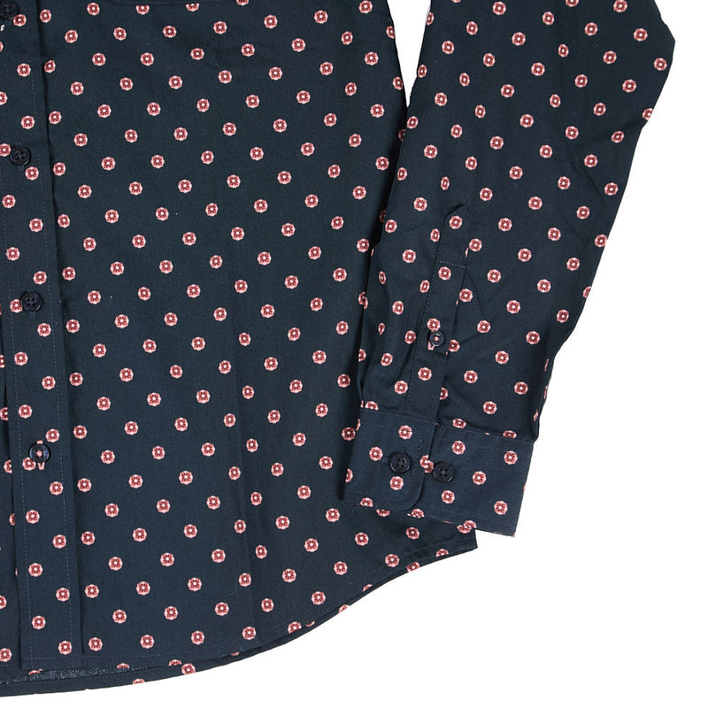Cinch Boy's Navy Print Long Sleeve Button Shirt