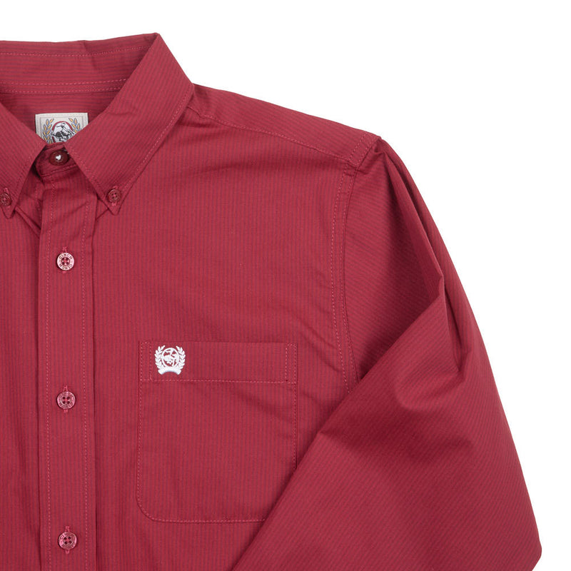 Cinch Boy's Stripe Burgundy Shirt
