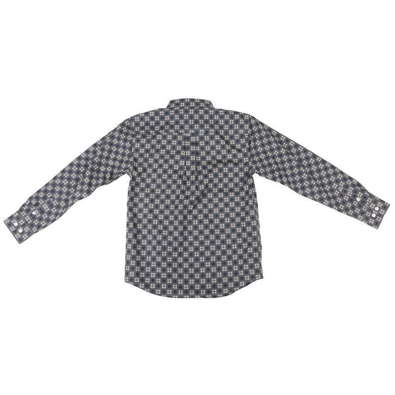 Cinch Boy's Khaki Print Shirt