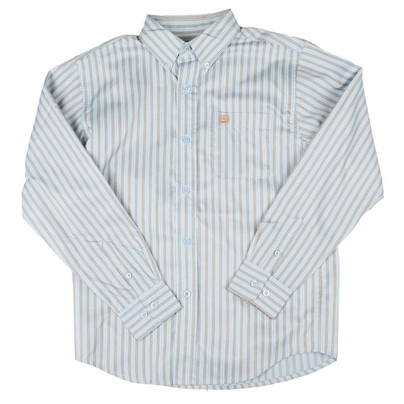 Cinch Boy's Light Blue Stripe Shirt