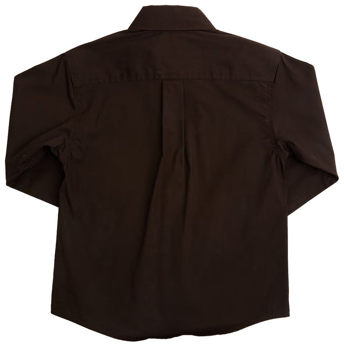 Cinch Toddler Boy's Solid Brown Shirt