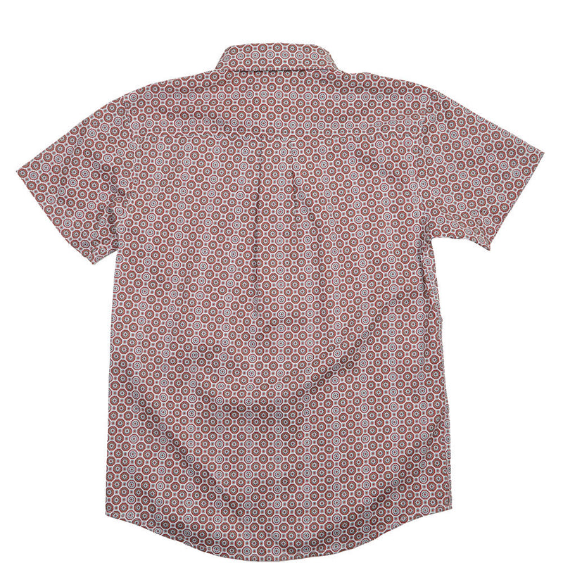 Cinch Boy's White Print Short Sleeve Shirt