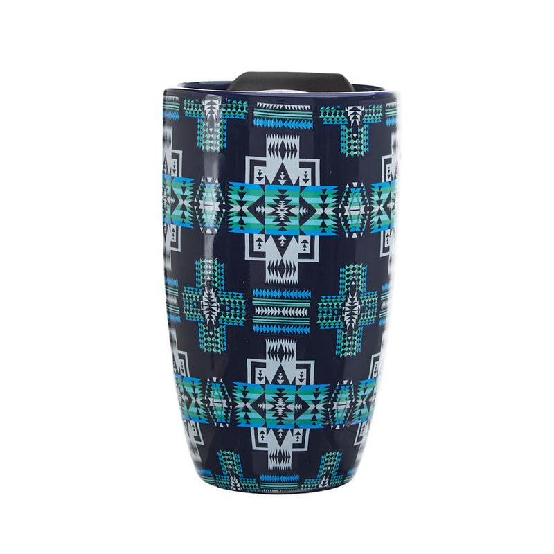 Rod's True Western Southwest Navy 20 oz Ceramic Travel Mug
