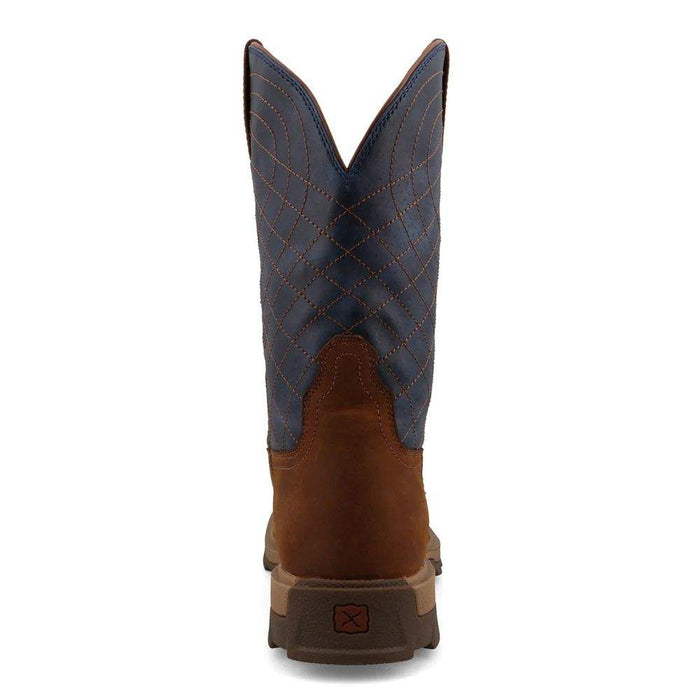 Twisted X Mens UltraLiteNano Toe Mocha Denim 11in Top Work Boot