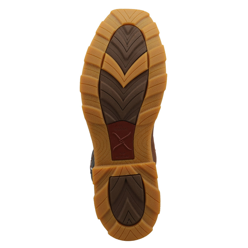 Twisted X Men`s 12In Ultralite Clay and Black WP Nano Square Toe Work Boot