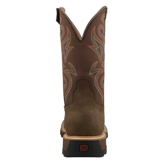 Twisted X Men's UltraliteBrown Nano Square Toe 11in Work Boot