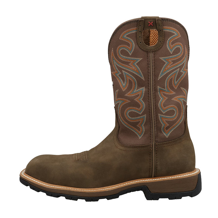 Twisted X Men's UltraliteBrown Nano Square Toe 11in Work Boot