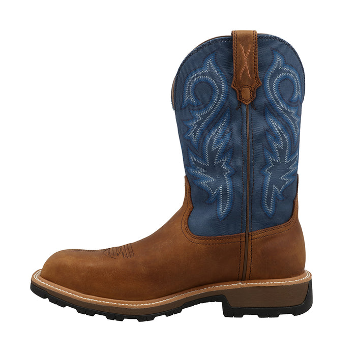 Twisted X Mens Ultralite 11in Rustic Brown Top Nano Square Toe Work Boot