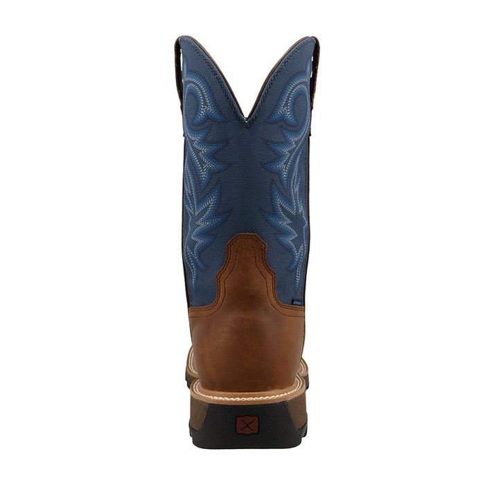 Twisted X Mens Ultralite 11in Rustic Brown Top Nano Square Toe Work Boot