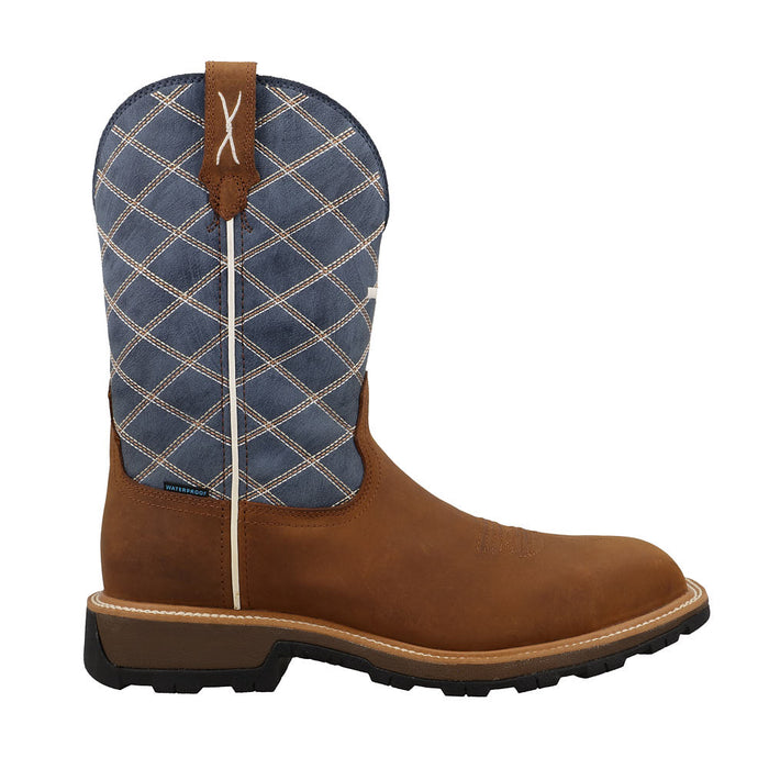 Twisted X Men's Ultralite11in Oiled Saddle Waterproof Nano Square Toe Work Boot