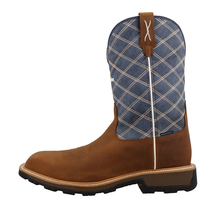 Twisted X Men's Ultralite11in Oiled Saddle Waterproof Nano Square Toe Work Boot