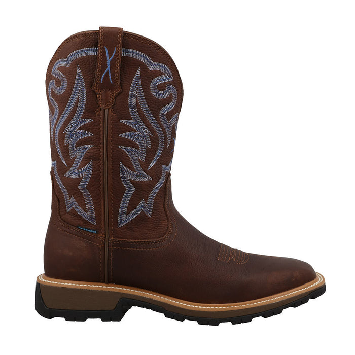 Twisted X Men's Ultralite11in Hickory Waterproof Soft Square Toe Work Boot