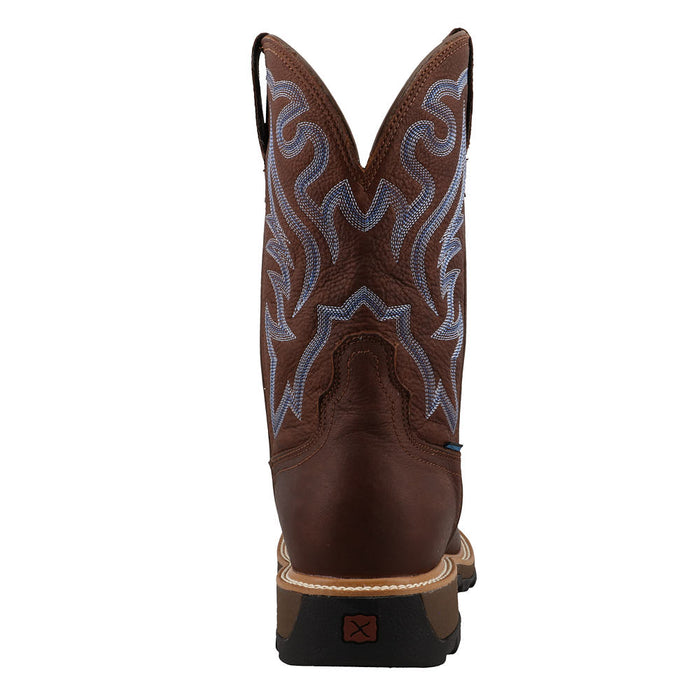 Twisted X Men's Ultralite11in Hickory Waterproof Soft Square Toe Work Boot