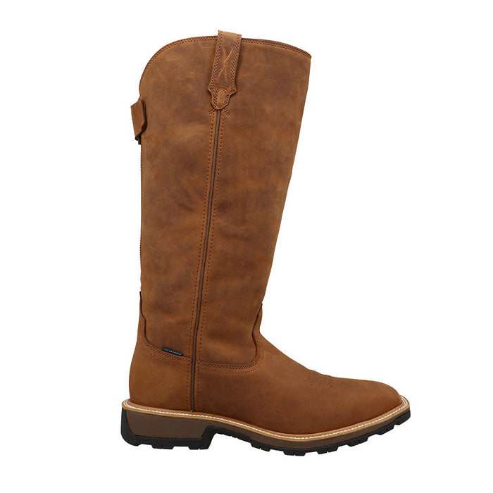 Twisted X Men's UltralightBrown Square Toe 16in Snake Boot