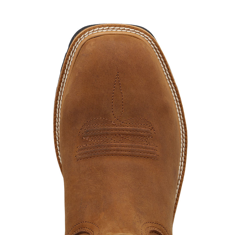 Twisted X Men's UltralightBrown Square Toe 16in Snake Boot