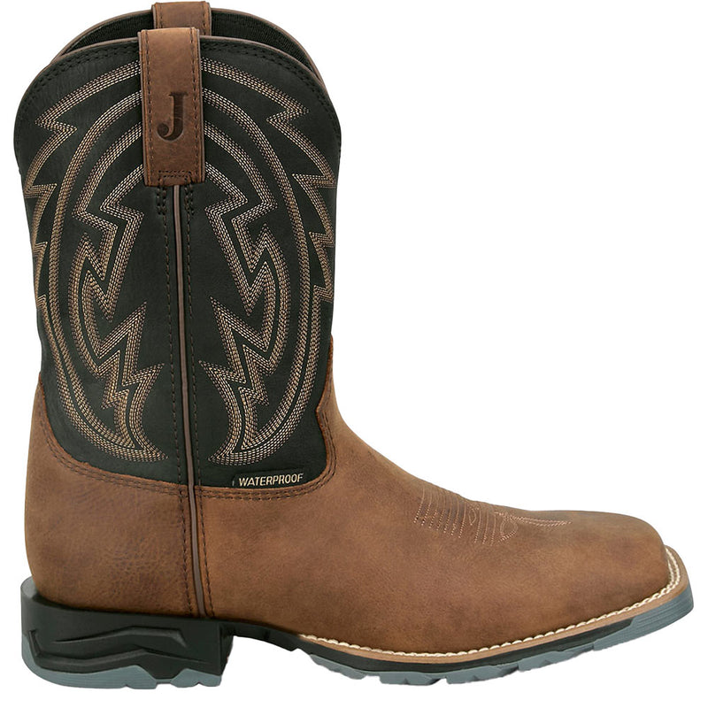 Justin Boot Company Men's Lytle Barnwood 11in Waterproof Soft Square Toe Work Boot
