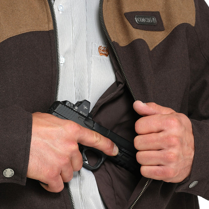 Cinch Men's Brown Wooly Conceal Carry Jacket
