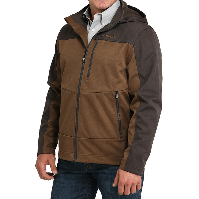 Cinch Men's Brown Hooded Softshell Jacket