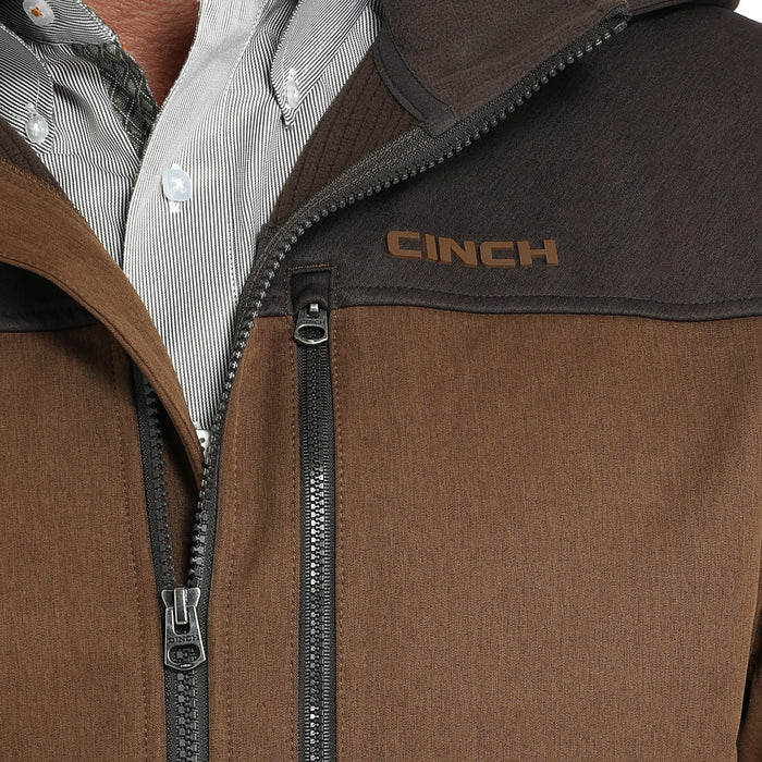 Cinch Men's Brown Hooded Softshell Jacket