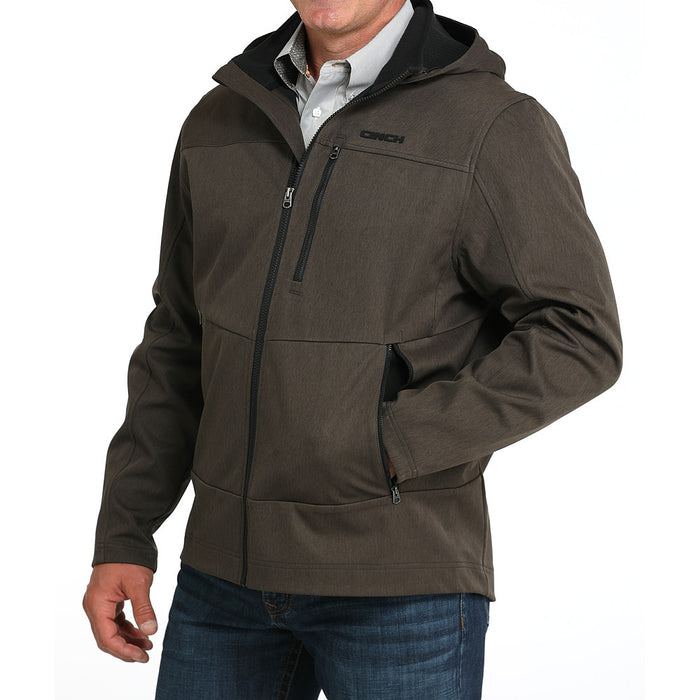 Cinch Men's Olive Hooded Softshell Jacket