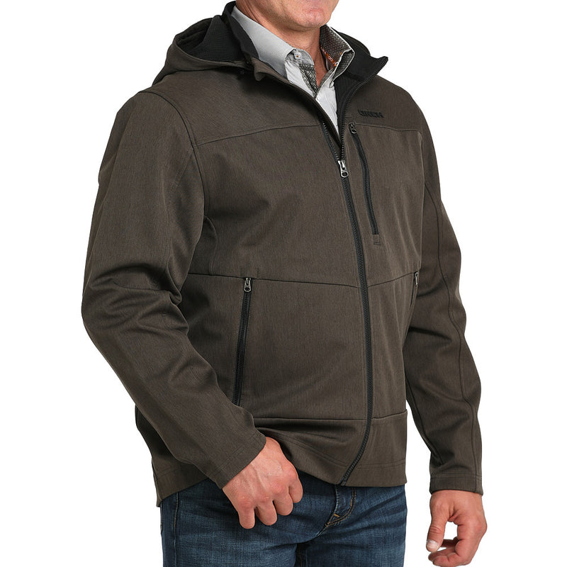 Cinch Men's Olive Hooded Softshell Jacket