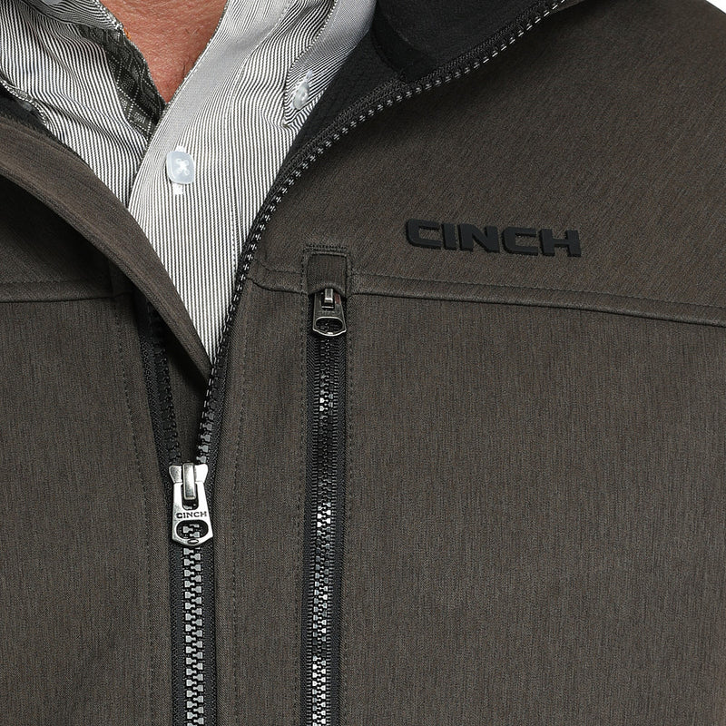Cinch Men's Olive Hooded Softshell Jacket