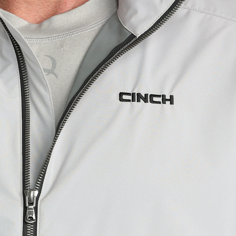 Cinch Men's Grey Zip Essentials Golf Jacket