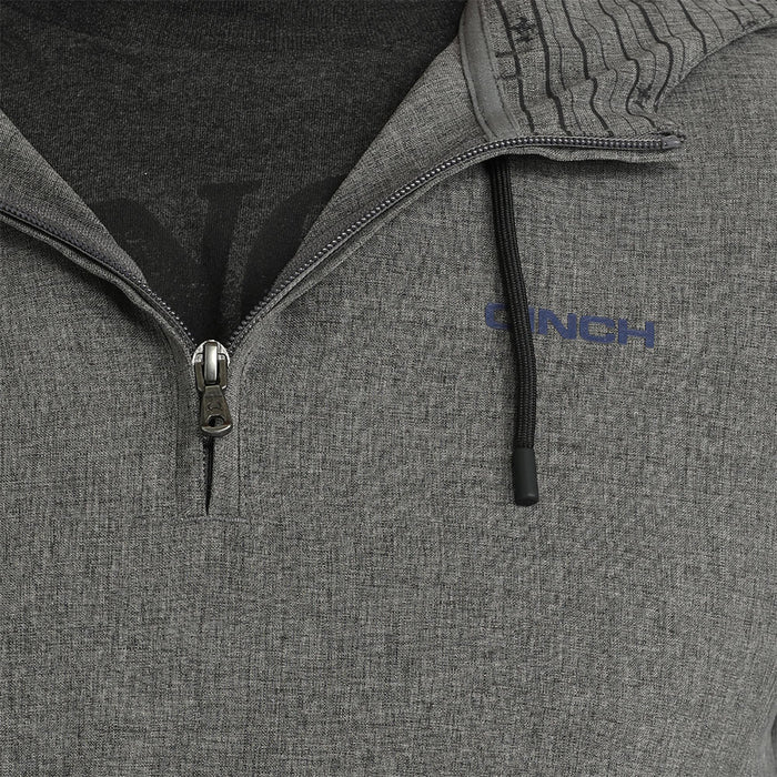 Cinch Men's Grey 1/4 Zip Hooded Pullover