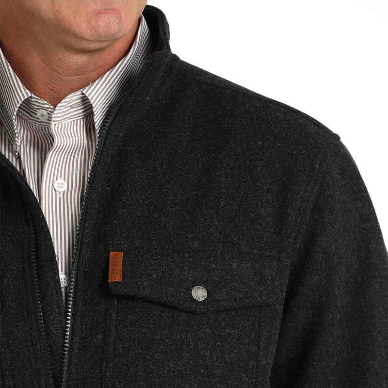 Cinch Men's Black Brushed Knit Shirt Jacket