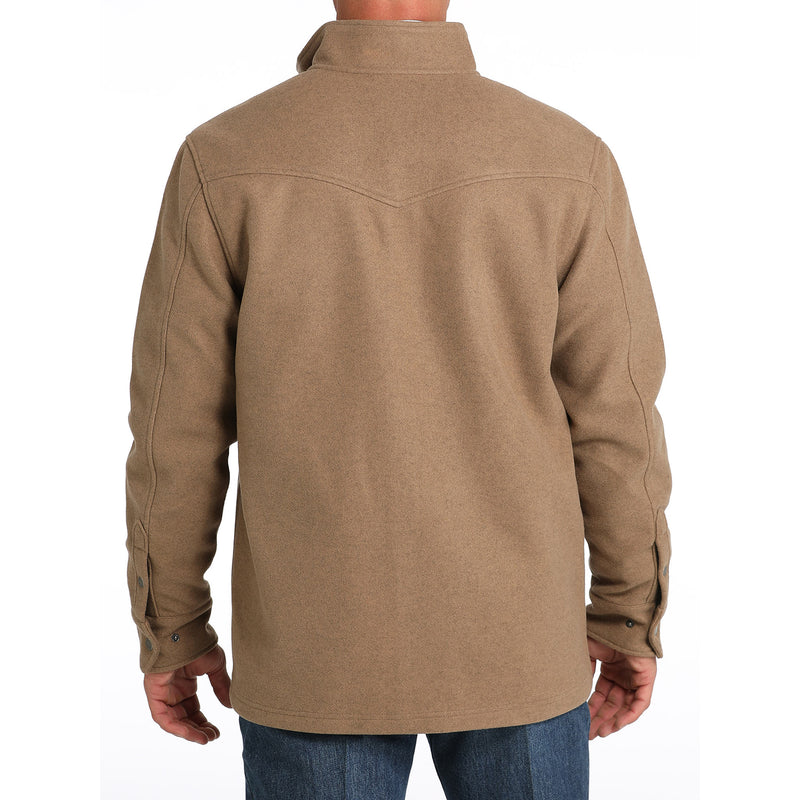 Cinch Men's Khaki Brushed Knit Shirt Jacket