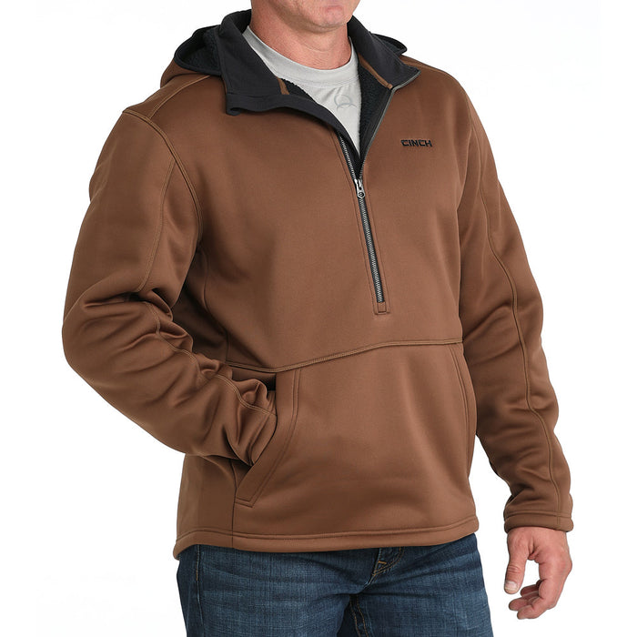 Cinch Men's Brown Sherpa Backed Fleece Hoodie