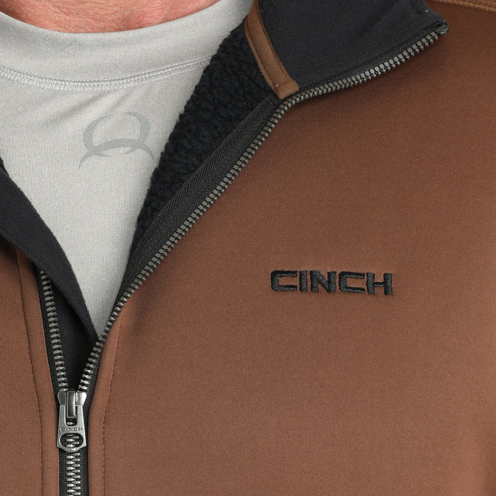 Cinch Men's Sherpa Backed Fleece Brown Hoodie