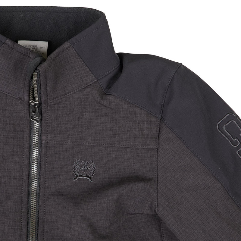 Cinch Boy's Brown Logo Sleeve Bonded Jacket