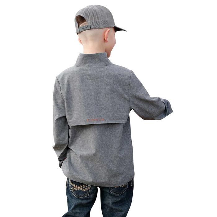 Cinch Boy's Grey 1/4 Zip Wind Breaker