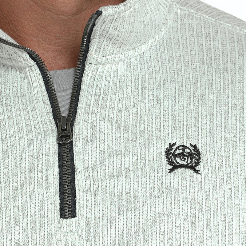 Cinch Men's 1/4 Zip Grey Pullover Sweater