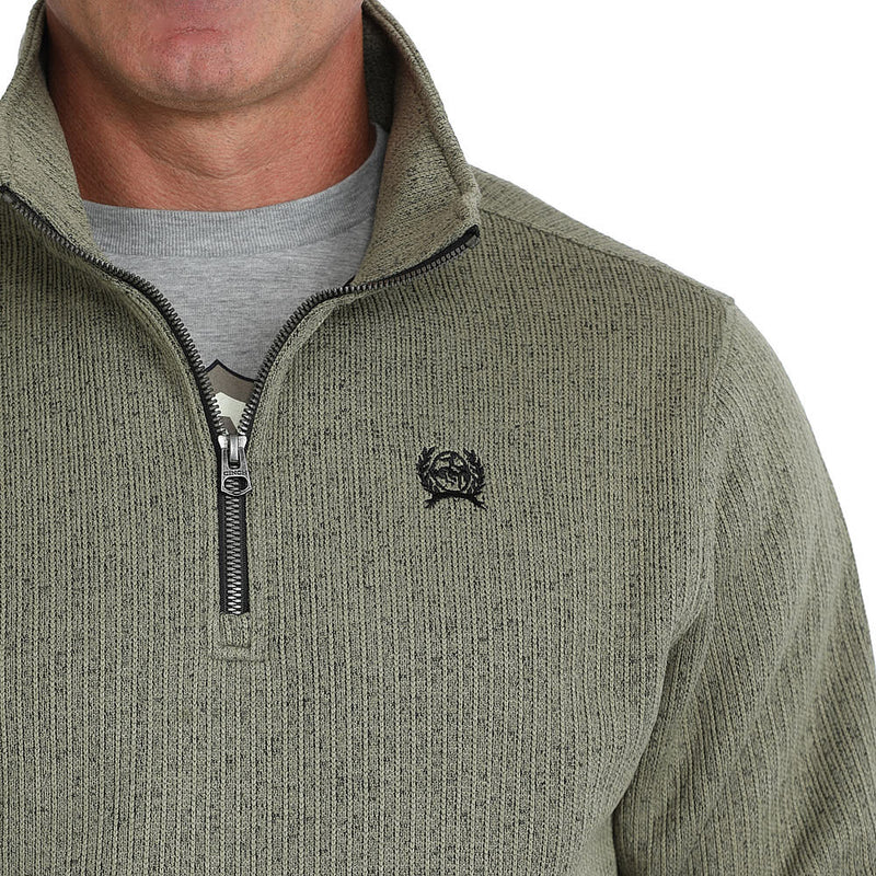 Cinch Men's Olive Quarter Zip Pullover