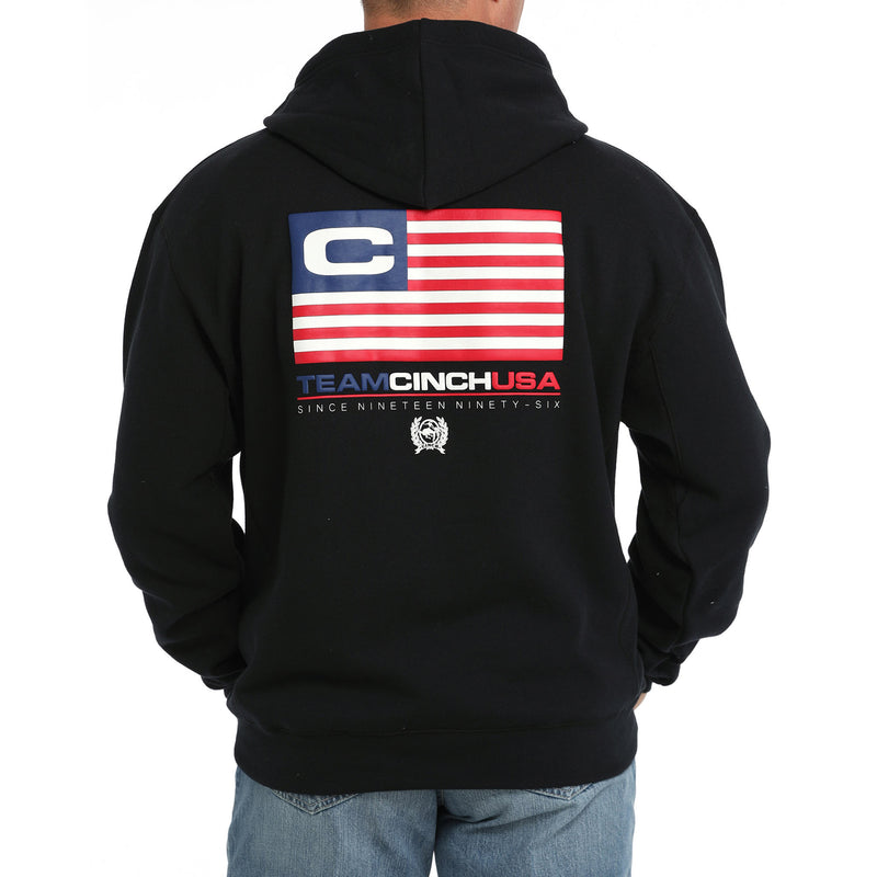 Cinch Men's Flag Black Hoodie