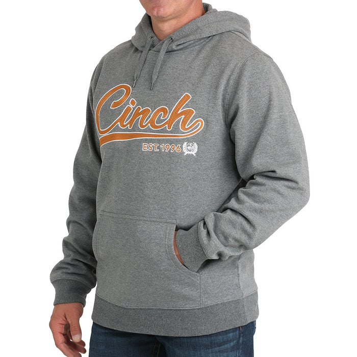 Cinch Men's Grey Logo Essentials Hoodie