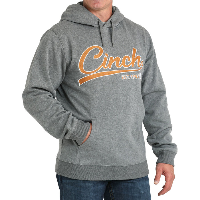 Cinch Men's Grey Logo Essentials Hoodie