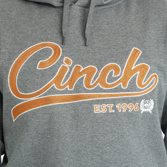 Cinch Men's Grey Logo Essentials Hoodie