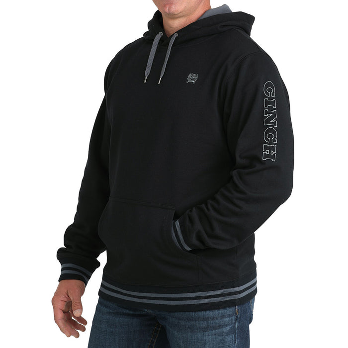 Cinch Men's Black Essentials Logo Hoodie