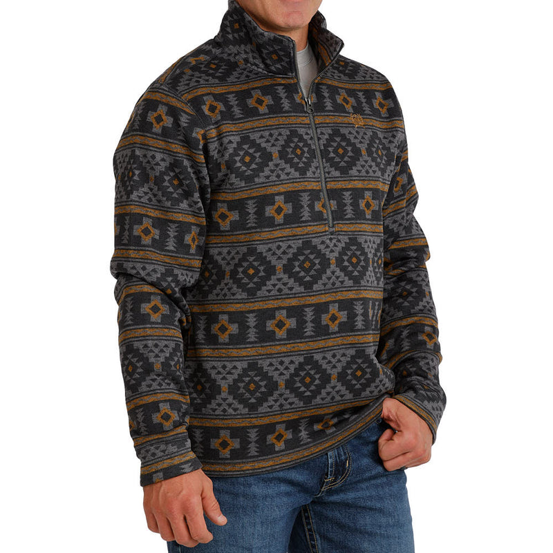 Cinch Men's Charcoal Printed Pullover