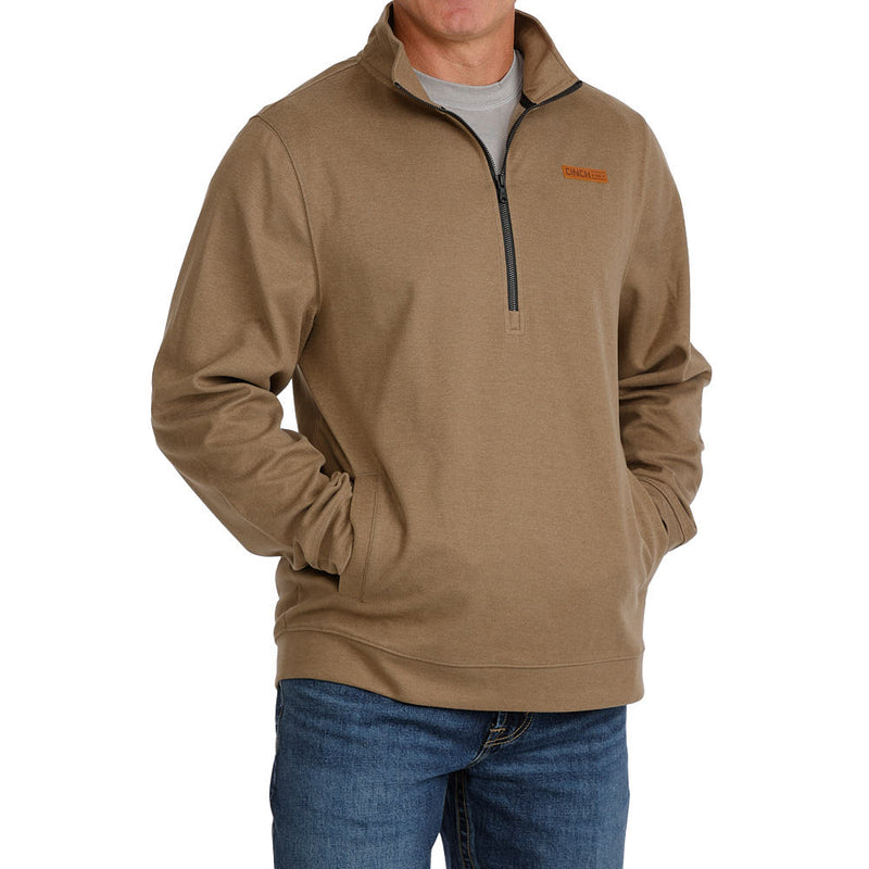 Cinch Men's Brown Zip Pullover