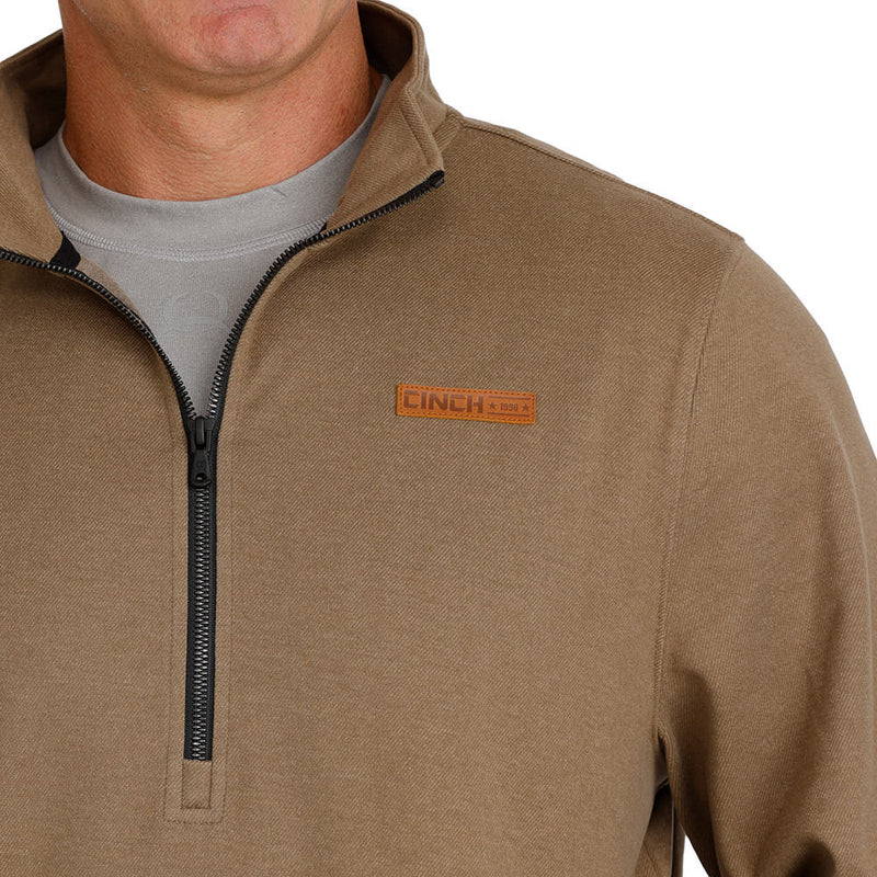 Cinch Men's Brown Zip Pullover