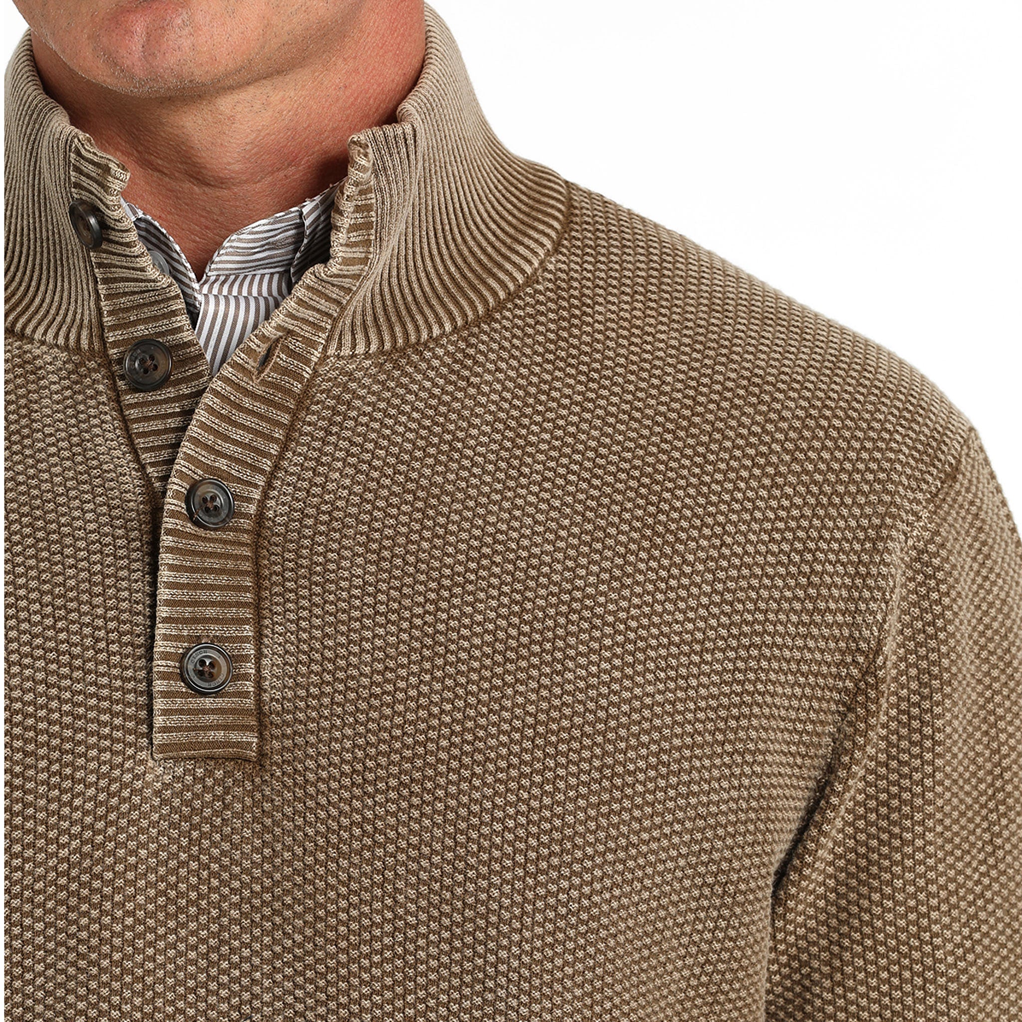 Cinch Men's Brown Waffle Pullover