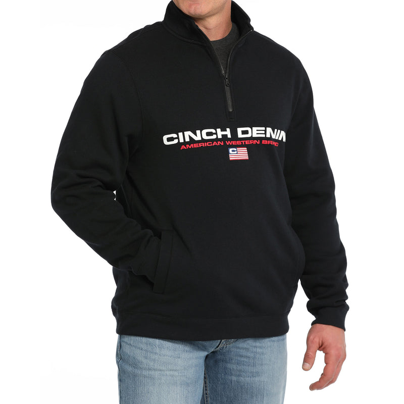 Cinch Men's Flag 1/4 Zip Fleece Pullover